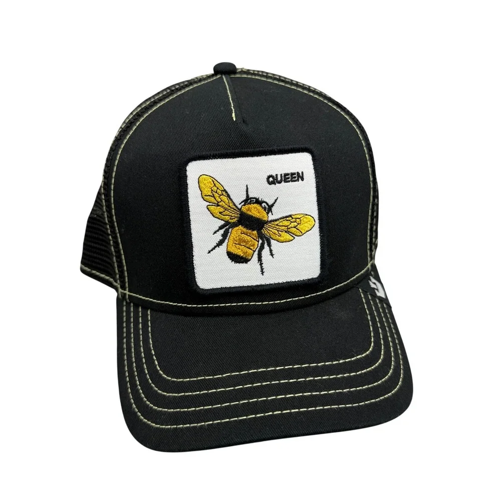 Goorin Bros Hat Unisex OSFM Black The Farm Queen Bee Trucker Snapback Patch